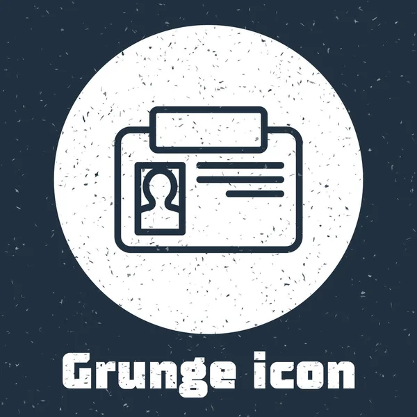 Grunge Line Identification Badge Symbol Isoliert Auf Grauem Hintergrund Kann — Stockvektor