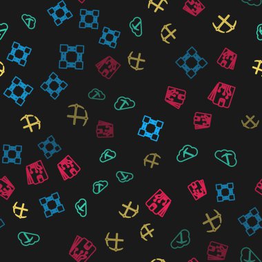 Hat engelleme teknolojisi, kripto para birimi bulut madenciliği, çapraz kazma ve cüzdan. Vektör.