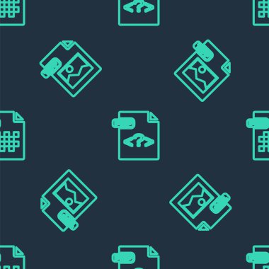 Hat PHP dosya belgesini, TIFF ve PNG 'yi pürüzsüz desen üzerine ayarla. Vektör.