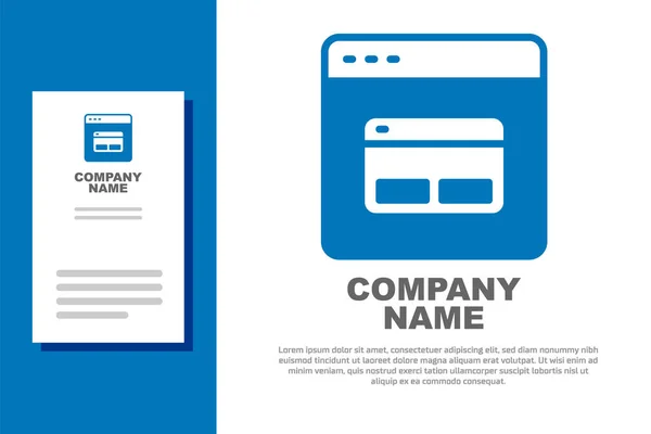 Blaues Suchmaschinensymbol Isoliert Auf Weißem Hintergrund Logo Design Vorlage Element — Stockvektor