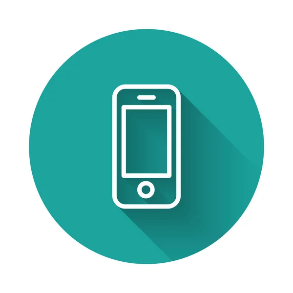Smartphone Nero Icona Del Telefono Cellulare Isolata Sfondo Bianco Bandiera — Vettoriale Stock