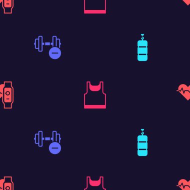 Kum torbası, Kuklacı, kolsuz tişört ve pürüzsüz bir kalbe sahip akıllı saat. Vektör