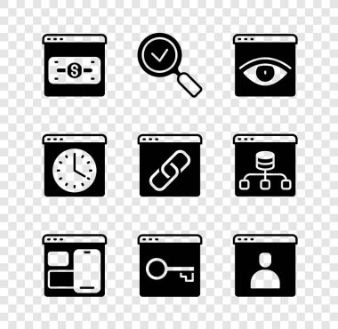 Çevrimiçi alışverişi ekranda büyüteçle işaretli tarayıcı kılık değiştirerek web geliştirici programlama kodu girin HTTPS SSL sitenizi güvene alın hesap ve simge oluşturun. Vektör.