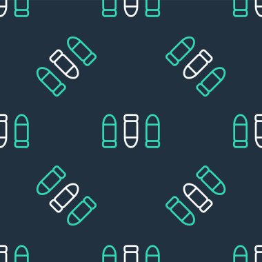 Çizgi Kurşunu simgesi siyah arkaplanda kusursuz desen izole etti. Vektör.