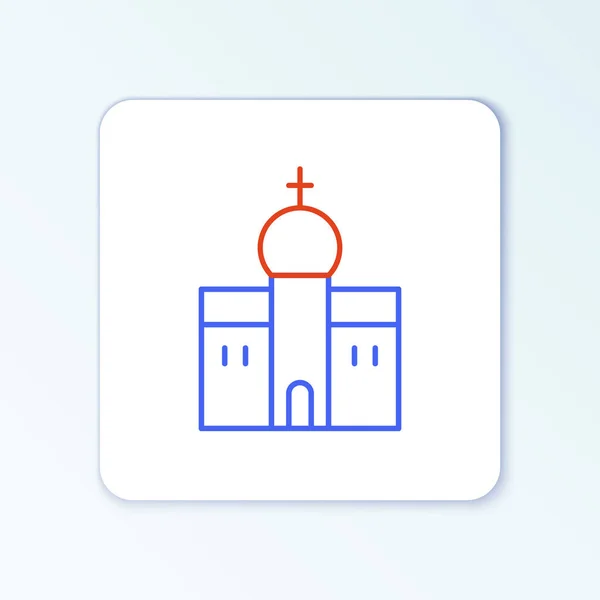 Строительная Икона Церкви Изолирована Белом Фоне Христианская Церковь Религия Церкви — стоковый вектор