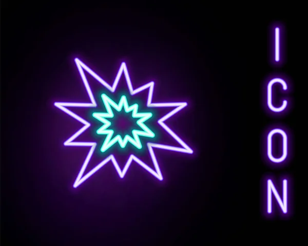 ระเบ ดเส ออนเร องแสงท กระส นและไอคอนล กไฟแยกจากพ นหล แนวค ดโครงร — ภาพเวกเตอร์สต็อก