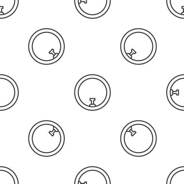 Gri çizgili bisiklet tekerleği ikonu beyaz arka planda izole edilmiş kusursuz desen. Bisiklet yarışı. Tekerlek havası. Spor malzemeleri. Vektör.