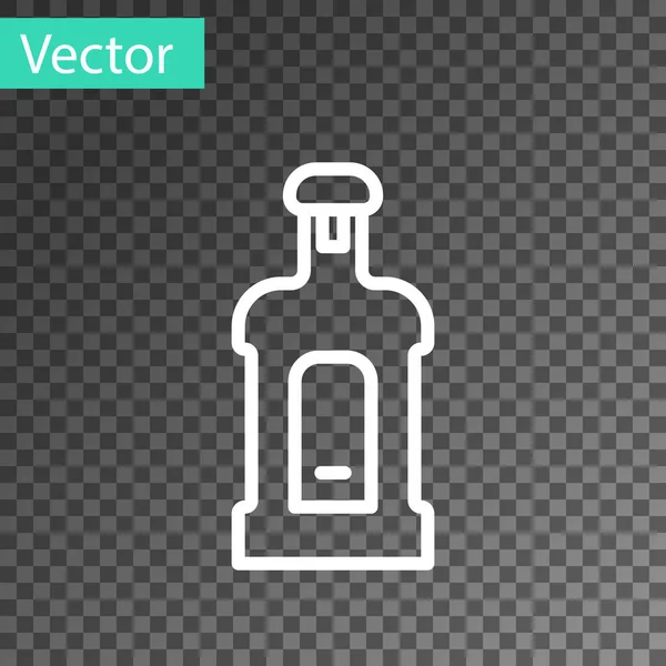 Bílá Čára Orujo Ikona Izolované Průhledném Pozadí Vektor — Stockový vektor