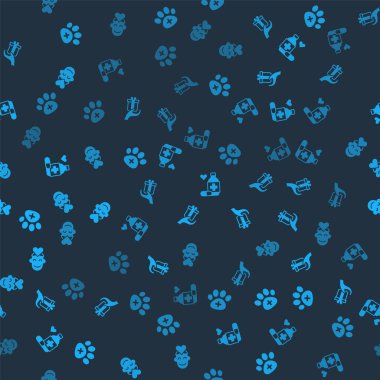 Veteriner kliniğini ayarla, hediye ver, ilaç şişesi ve hapları ver ve gönüllü ol. Vektör.