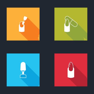 Milling kesicisini manikür, tırnak törpüsü ve simge için ayarla. Vektör.