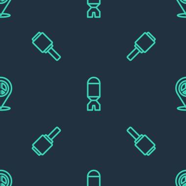 Roket atarı, tanksavar el bombası ve konum barışı ayarlayın. Vektör.