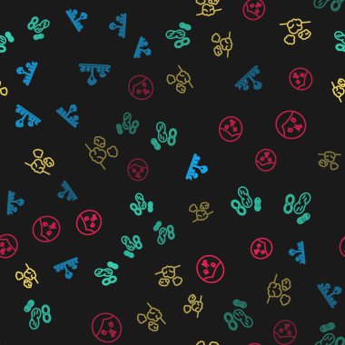 Küf, Fıstık, Toz ve Süzülen Burun 'u pürüzsüz desene ayarlayın. Vektör.