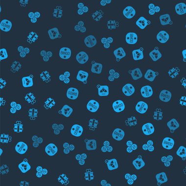 Kumarhane çipini dolarla, Bingo 'yla, Lucky wheel' le ve hediye kutusuyla kusursuz bir şekilde ayarla. Vektör