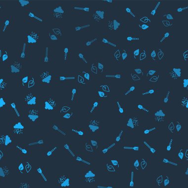 Süpürge, Kürek, Yaprak ve Fırtınayı kusursuz bir şekilde ayarla. Vektör