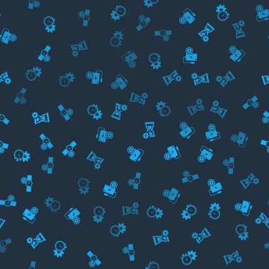 Zaman yönetimi ayarları, güç bankası, kum saati ve bilek saatleri kusursuz. Vektör.