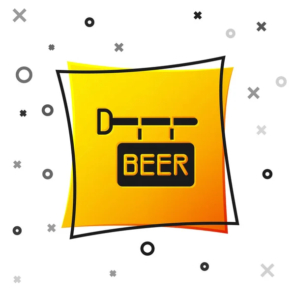 Black Street Πινακίδα Επιγραφή Beer Εικονίδιο Απομονώνονται Λευκό Φόντο Κατάλληλο — Διανυσματικό Αρχείο