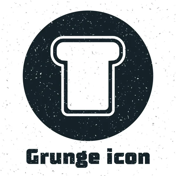 Grunge Bread Toast Für Sandwich Stück Geröstete Crouton Symbol Isoliert — Stockvektor