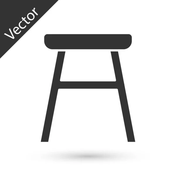 Иконка Grey Chair Выделена Белом Фоне Вектор — стоковый вектор