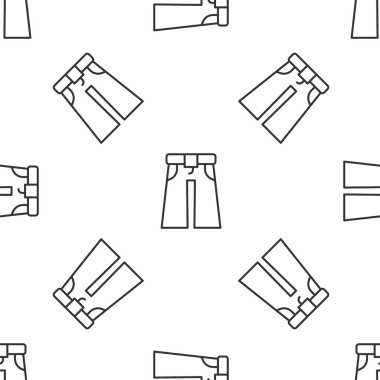 Gri çizgi Jeans geniş ikon izole beyaz arka planda pürüzsüz desen. Vektör