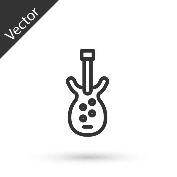 Икона Электробас Гитары Белом Фоне Вектор — стоковый вектор