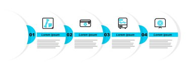 Hemşire şapkasını çapraz ile ayarla, monitör kardiyogramı, ilk yardım çantası ve röntgen ikonu. Vektör