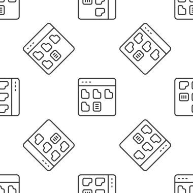 Gri çizgi Tarayıcı dosya simgesi beyaz arkaplanda izole edilmiş pürüzsüz desen. Vektör