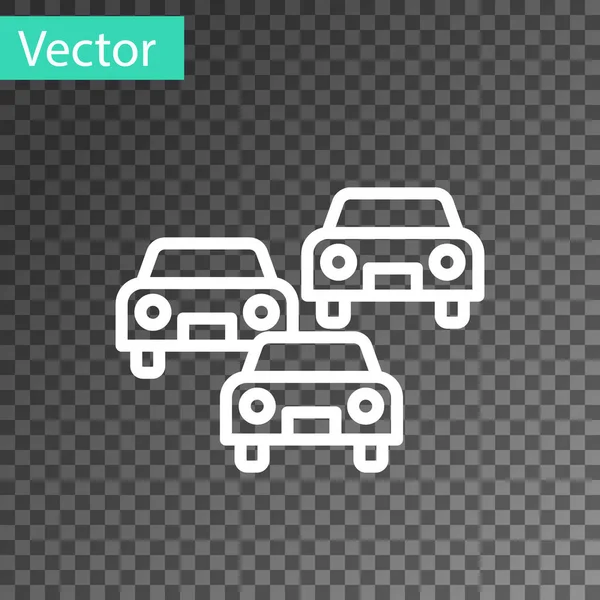 Hvid Linje Trafikprop Vejikonet Isoleret Gennemsigtig Baggrund Vejtransport Vektor – Stock-vektor
