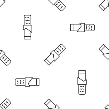 Gri çizgi Protein spor barı ikonu beyaz arka planda izole edilmiş kusursuz desen. Enerji abur cubur ikonu. Organik tatlılar. Vektör