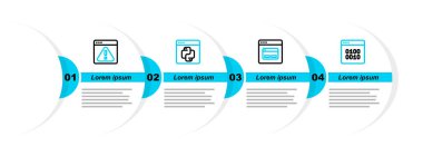 Satır İkili Kodu, Arama motoru, Python programlama dili ve ünlem simgesi simgesi olan tarayıcıyı ayarla. Vektör