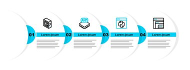 Satır Yazılımı, Python programlama dili, İşlemci ve Bilgisayar simgesini ayarla. Vektör