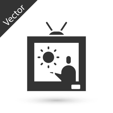 Gri Hava tahminleri ikonu beyaz arkaplanda izole edildi. Vektör İllüstrasyonu.