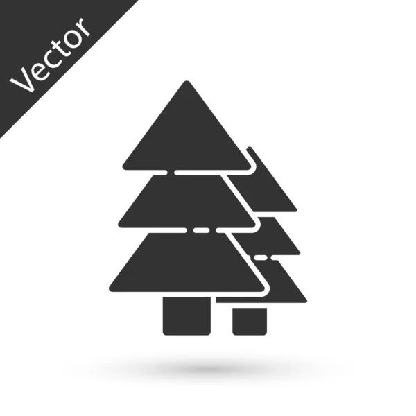 Graues Baum Symbol Isoliert Auf Weißem Hintergrund Symbol Wald Vektorillustration — Stockvektor