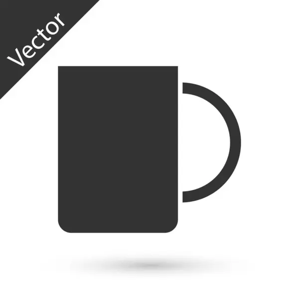 Graue Kaffeetasse Symbol Isoliert Auf Weißem Hintergrund Teetasse Vorhanden Heißes — Stockvektor