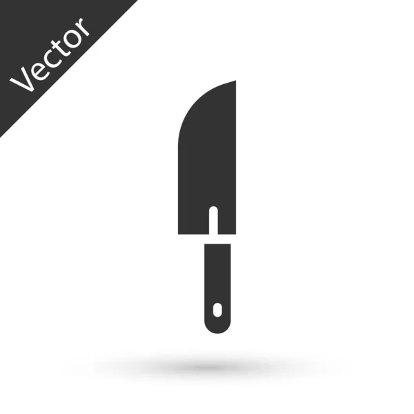 Grey Knife Icon Isolated White Background Cutlery Symbol Vector — Stock Vector