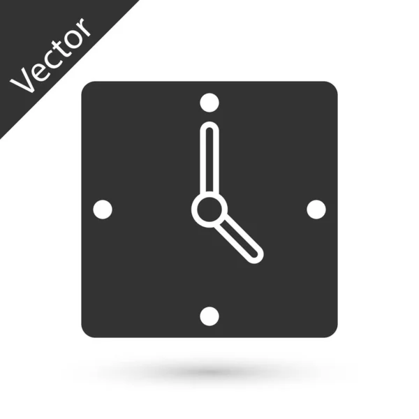 Graue Uhr Symbol Isoliert Auf Weißem Hintergrund Zeitsymbol Vektor — Stockvektor