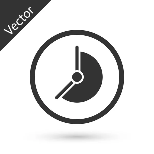 Graue Uhr Symbol Isoliert Auf Weißem Hintergrund Zeitsymbol Vektor — Stockvektor