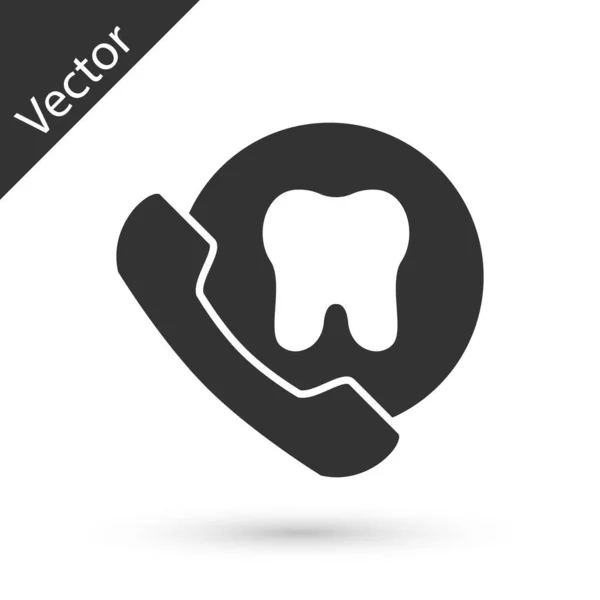 Grau Online Zahnpflege Symbol Isoliert Auf Weißem Hintergrund Informationszentrum Für — Stockvektor