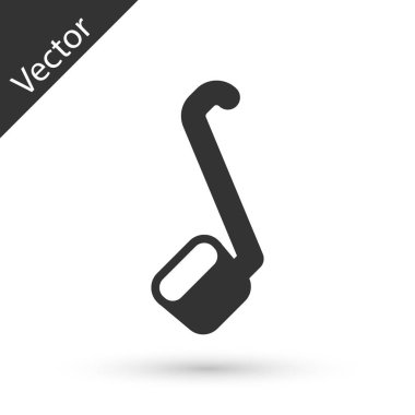 Gri Sauna kepçe simgesi beyaz arkaplanda izole edilmiş. Vektör.