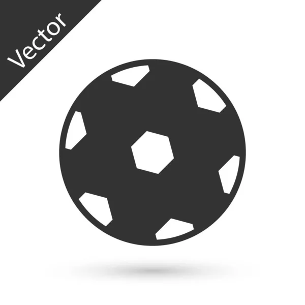 Icône Ballon Football Gris Isolé Sur Fond Blanc Ballon Foot — Image vectorielle