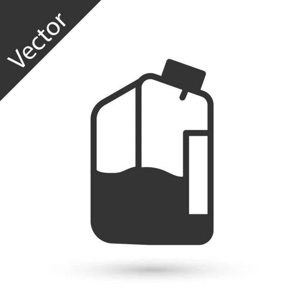 Grau Druckertintenflaschensymbol Isoliert Auf Weißem Hintergrund Vektor — Stockvektor