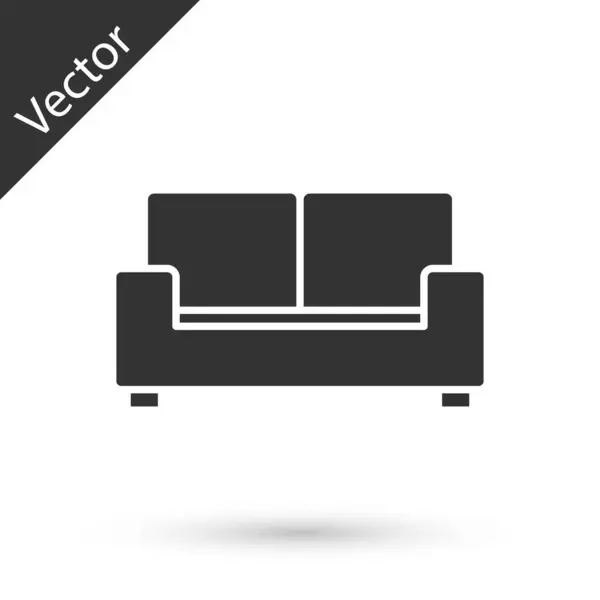 Иконка Grey Sofa Выделена Белом Фоне Вектор — стоковый вектор