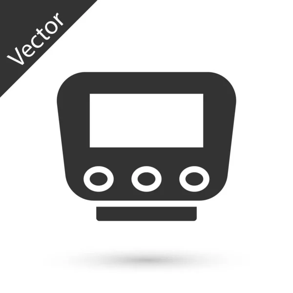 Grå Cykel Speedometer Ikon Isoleret Hvid Baggrund Vektor – Stock-vektor
