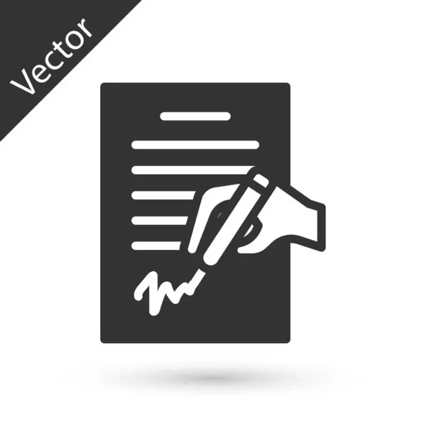 Icono Petición Gris Aislado Sobre Fondo Blanco Vector — Vector de stock