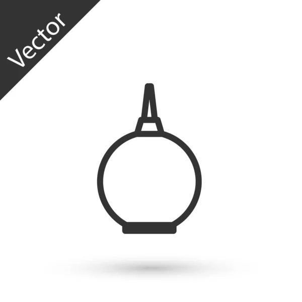 Grey Line Enema Icon Isolated White Background Enema Plastic Tip — Stock Vector