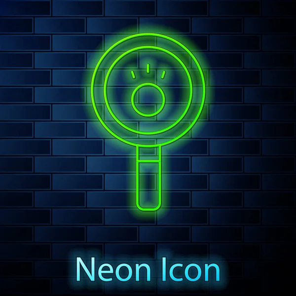 Glowing Neon Line Paw 아이콘 배경에 발자국으로 유리잔 Vector — 스톡 벡터