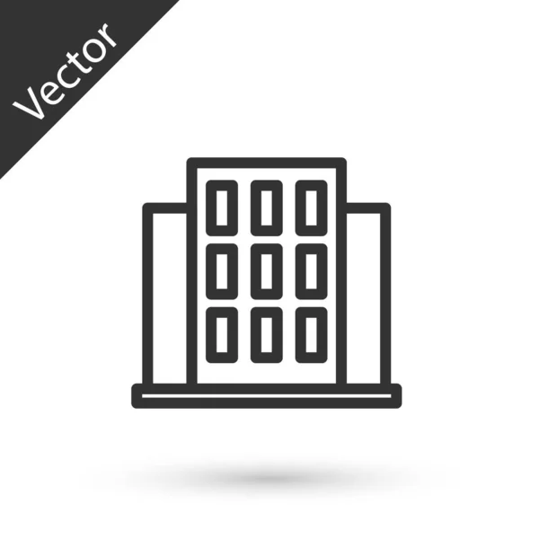 Šedá Čára Dům Ikona Izolované Bílém Pozadí Domácí Symbol Vektor — Stockový vektor
