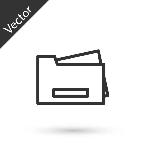 Grey Printer Icon Isolated White Background Vector — Stock Vector