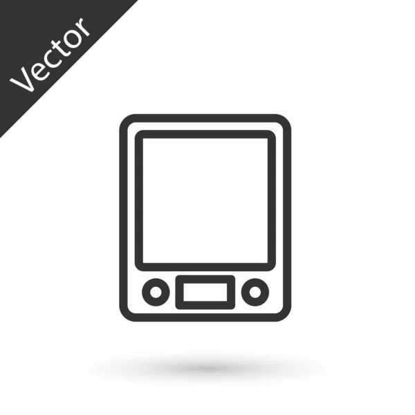 Иконка Серые Линии Электронные Весы Изолированы Белом Фоне Оборудование Измерения — стоковый вектор