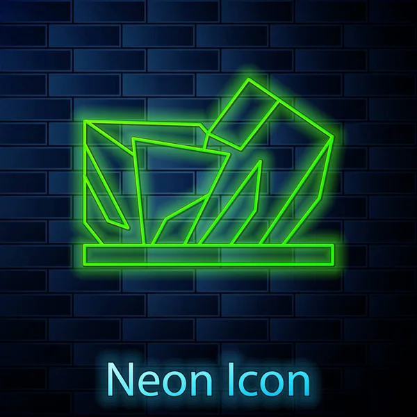 Glowing Neon Line Royal Ontario Museum Toronto Canada Icon Isolated — Stock Vector