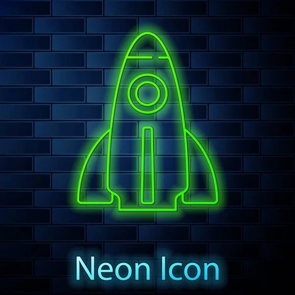 Glow Neon Line Icône Concept Projet Démarrage Entreprise Isolée Sur — Image vectorielle